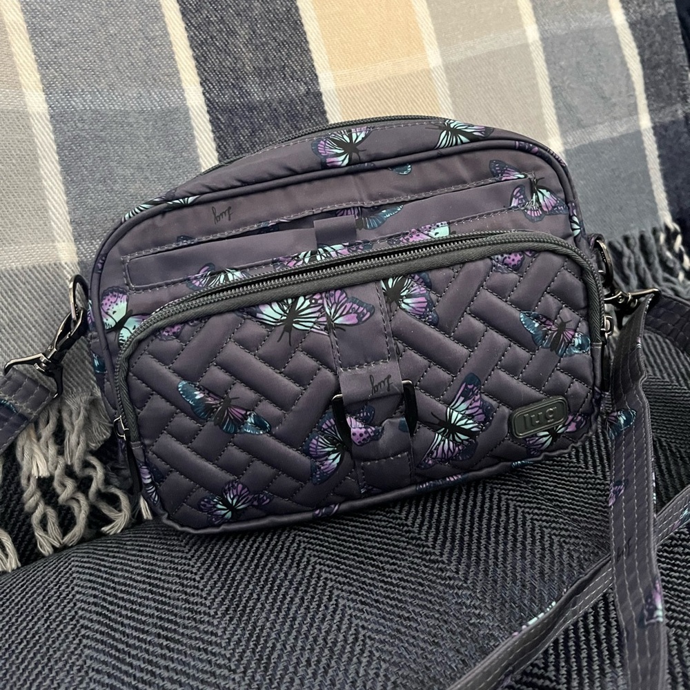 Lug Carousel Butterfly Quilted Crossbody Bag RFID